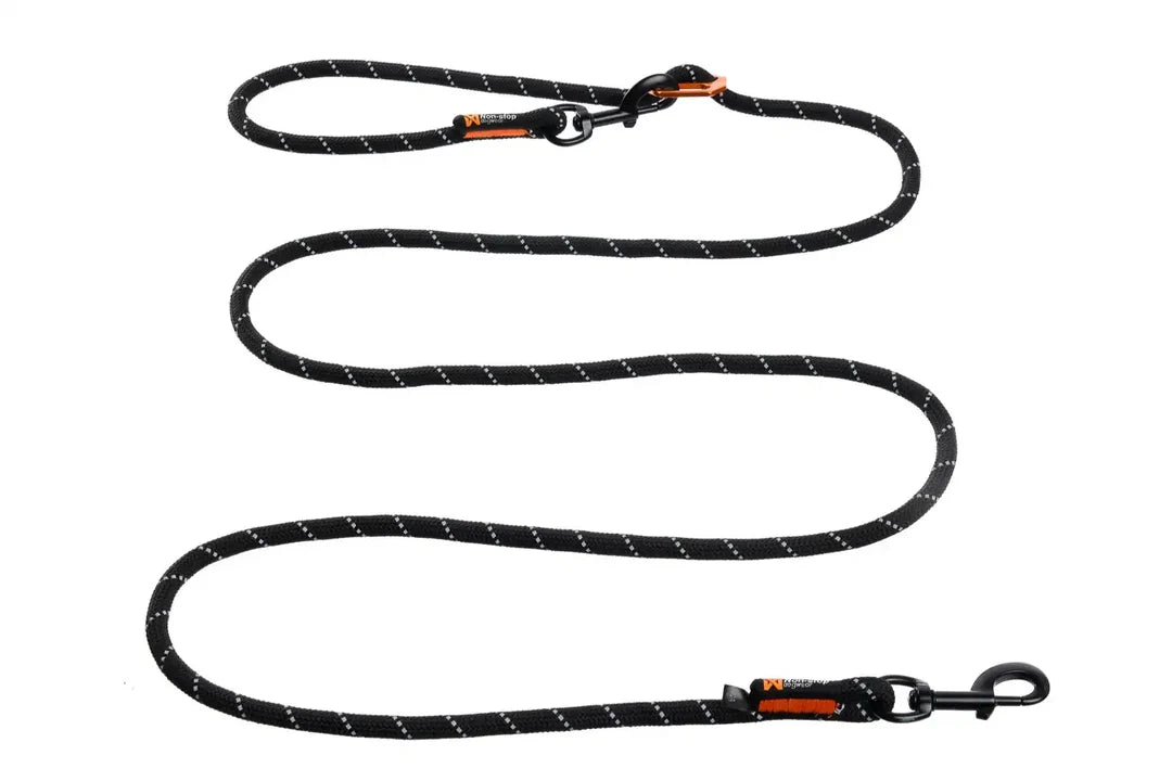 Non-Stop Dogwear Rock leash adjustable, black, 2.3m